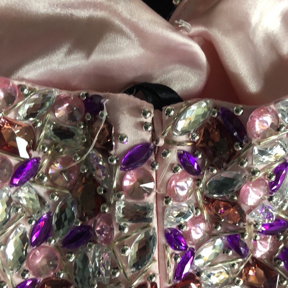 Alyce Paris Pink and Multicolor Sequin Prom Dress - Picture 11 of 12